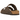 Birkenstock Arizona Birko-Flor Dark Brown sneakers i profilvisning med to justerbare remme, klassiske metalspænder og anatomisk formet fodseng