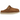 UGG Goldenstar Clog Chestnut sneakers i vinkelret visning med brun overdel i ruskind og rem med detaljer