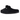 Birkenstock Boston Black Suede Narrow Fit sneakers i vinklet visning med sort ruskindsoverdel, klassisk spænde og korksål med sort ydersål