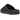 Yeezy Slide YZY YS-01 Black sneakers set fra siden med et minimalistisk design i helstøbt matsort EVA-skum og en takket profilsål.