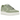 A Bathing Ape Bape Sta Green sneakers i vinkelret visning med grøn og hvid læderoverdel samt ikonisk stjernelogo