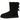 UGG Bailey Bow II Boot Black sneakers i sort ruskind, set fra siden med to sløjfer bagpå, blødt for og flad ydersål med godt greb