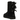 UGG Bailey Bow II Boot Black sneakers, set bagfra med ikoniske satin-sløjfer bagpå, sort ruskindskonstruktion og en robust sål.