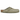 Birkenstock Boston Khaki Narrow Fit sneakers i vinklet visning med ruskindsoverdel, korkmellemsål og justerbar rem med metalspænde.