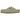 Birkenstock Boston Khaki Narrow Fit sneakers set fra siden med olivengrøn ruskindsoverdel, brun læderrem og klassisk korkfodseng.