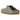 Birkenstock Boston Khaki Narrow Fit sneakers sideprofil med ruskindsoverdel i olivenfarvet finish, justerbart spænde og klassisk korkfodseng.