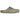 Birkenstock Boston Khaki sneakers i profilstudie med ruskindsoverdel i olivenfarvet finish, justerbar rem med metalspænde og anatomisk fodseng