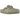Birkenstock Boston Khaki sneakers i profil, udført i olieret nubucklæder med den karakteristiske kork-fodseng og justerbar rem med metalspænde.