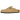 Birkenstock Boston Suede Latte Cream sneakers sideprofil i beige ruskind med den karakteristiske kork-latex fodseng og justerbar rem med spænde