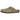 Birkenstock Boston Braided Suede Taupe sneakers i en sideprofil med flettet remdetalje, ruskindsoverdel og karakteristisk korksål.
