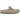 Birkenstock Naples Wrapped Suede Leather Taupe sneakers set fra siden, udført i beige ruskind med en markant søm over tåen og korksål.