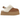 UGG Funkette Slipper Chestnut sneakers i en vinklet visning med brun ruskindsdetalje, plysforing og den markante plateausål i skum.