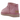 UGG Classic Ultra Mini Boot Dusty Orchid sneakers sideprofil i lilla ruskind med lavt skaft, forstærket hælkappe og klassisk UGG-logo bagpå.