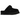 UGG Disquette Slipper Black sneakers set fra siden med sort ruskindsoverdel, foring i fåreskind og tyk platformssål med logo på hælen