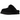 UGG Disquette Slipper Black sneakers set fra siden med sort ruskindsoverdel, foring af fåreskind og den ikoniske tykke plateau-ydersål i gummi