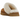 UGG Disquette Slipper Chestnut sneakers i en flot skrå vinkel med blødt ruskind, åben hæl, platformsål og den ikoniske UGG-logo-detalje