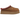 UGG Tazz Slipper Chestnut sneakers i vinklet profil med kastanjebrun ruskindsoverdel, foring i imiteret fåreskind og høj platformssål