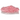 UGG Fluff Momma Sugar Tasman Slipper Pink Jasmine sneakers set fra siden med pink overdel i imiteret pels, platformssål og broderet UGG-logo