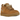 UGG Lowmel Chestnut sneakers i en vinklet profilvisning med overdel i brunt ruskind, polstret pløs og tykke snørebånd i et moderne design.
