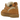 UGG Lowmel Chestnut sneakers set fra siden med lysebrun ruskindsoverdel, polstret pløs, tykke snørebånd og slidstærk brun ydersål.