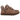 UGG Lowmel Chocolate Brown sneakers i en vinklet visning med brun overdel i ruskind, polstret pløs, tykke snørebånd og en robust gummisål