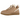 UGG Lowmel Sand sneakers set fra siden med beige ruskindsoverdel, polstret pløs, tykke snørebånd og robust mellemsål i en matchende sandfarve