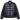 Stussy Midweight Puffer Black sneakers i frontview, sort quiltet jakke med stående krave, lynlås og diskret Stussy branding på brystet.