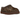 UGG Tasman Slipper Caspian Burnt Cedar sneakers i profil med overdel i ruskind og den klassiske broderede kantdetalje ved hælen.