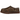 UGG Tasman Slipper Caspian Burnt Cedar sneakers i en skrå profil, der viser den brune ruskindsoverdel med den ikoniske broderede kant.