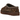 UGG Tasman Slipper Caspian Burnt Cedar sneakers set fra siden med lysebrun ruskindsoverdel, varmt for og broderet fletmønster på kraven