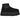 UGG Classic Mini Dipper Boot Black Yellow sneakers set fra siden med sort overdel i ruskind, neoprenskaft og gul sål i kontrastfarve.