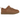 UGG Lowmel Lo Chestnut sneakers vist i profil med en brun overdel i ruskind, polstret pløs, tykke snørebånd og en robust beige sål.