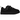 UGG Lowmel Lo Black sneakers i en flot vinklet profilvisning, der viser den robuste sorte overdel, tykke snørebånd og polstret tunge.