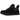 UGG Lowmel Black sneakers set fra siden med sort overdel i ruskind, tykke snørebånd, polstret pløs og en holdbar gummiydersål i sort design.