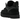UGG Lowmel Black sneakers set fra siden med sort overdel i ruskind og nylon, tykke flade snørebånd samt en robust mønstret sål i sort og hvid