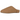UGG Elea Slip-On Slipper Chestnut sneakers vinkel fra siden med blødt ruskind, åben hæl og platform-ydersål i matchende farve