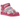 UGG Classic Ultra Mini Boot Palace Pink Camo sneakers set fra siden med lyserødt camouflagemønster i ruskind og den karakteristiske lave ankelåbning.