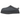 UGG Tazz II Slipper Obsidian sneakers vinklet visning med sort ruskindsoverdel, flettet broderidetalje og tyk platformssål