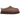 UGG Tazz II Slipper Rocky Oak sneakers i vinklet visning med brun ruskindsoverdel, platformssål og broderet kravekant