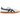 Onitsuka Tiger Tokuten Glacier Grey Peacoat sneakers set fra siden med lysegrå overdel i ruskind og mørkeblå Tiger-striber