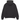 Stussy Felt Applique Hoodie Black sneakers frontbillede af sort hættetrøje med hvidt tekstlogo på brystet og justerbare snore