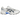 Asics Gel-1130 Tuna Blue sneakers i skrå vinkel med blå mesh-overdel, sølvfarvede overlays og hvid mellemsål med synlig Gel-teknologi.