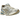 Asics Gel-Kayano 14 Cream Pepper sneakers set fra siden med beige mesh-overdel, grønne detaljer, sølvfarvede striber og en støttende gummisål