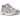 Asics Gel-1130 Cloud Grey Oatmeal sneakers i profilvisning med beige mesh-overdel, grå læderdetaljer og en polstret hvid og beige gummisål.