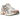 Asics Gel-1130 White Pure Silver Bronze sneakers set fra siden med hvid mesh, sølvfarvede detaljer og bronzefarvede accenter på mellemsålen.
