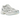 Asics Gel-1130 White Ivory Light Blue sneakers set fra siden med hvide mesh-detaljer, cremefarvede stafferinger og lyseblå detaljer på en gummisål