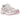Asics Gel-1130 White Pure Silver Pink sneakers set fra siden med hvide meshpaneler, sølvfarvede detaljer og pink accenter på sålen