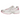 Asics Gel-1130 White Pure Silver Pink sneakers set fra siden med hvid mesh-overdel, sølvfarvede detaljer og pink accenter på sålen