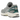 Asics GT-2160 Seal Grey Jewel Green sneakers i vinklet profil med grå mesh, metalliske overlejringer og de ikoniske grønne Tiger Stripes detaljer