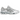 Asics Gel-NYC White Oyster Grey sneakers i profil med hvid mesh-overdel, grå læderdetaljer, snørebånd og dæmpet gummisål for komfort.